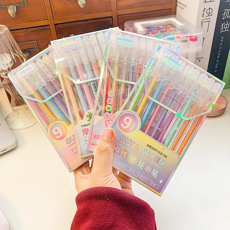 9 pz/set evidenziatore pennarello arcobaleno per diario marcadori  fluorescente disegno penna scuola forniture per ufficio cancelleria  giapponese|Evidenziatori| - AliExpress