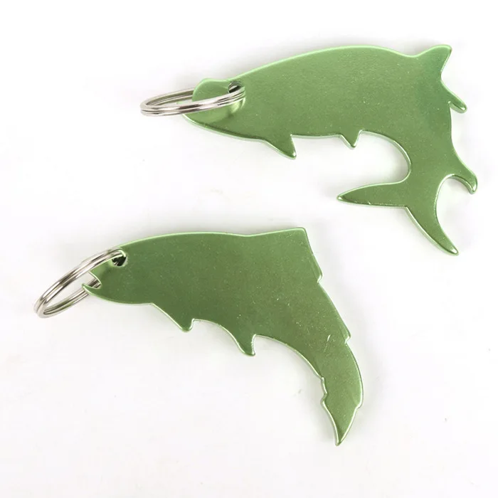 

Beer Bottle Opener Trout Tarpon Fish-shaped Bottle Opener Green Fishing Gear One-piece Set