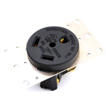 

American NEMA TT-30R US female receptacle panel outlet Generator RV Anti-off industrial power socket inline wire connector 30A