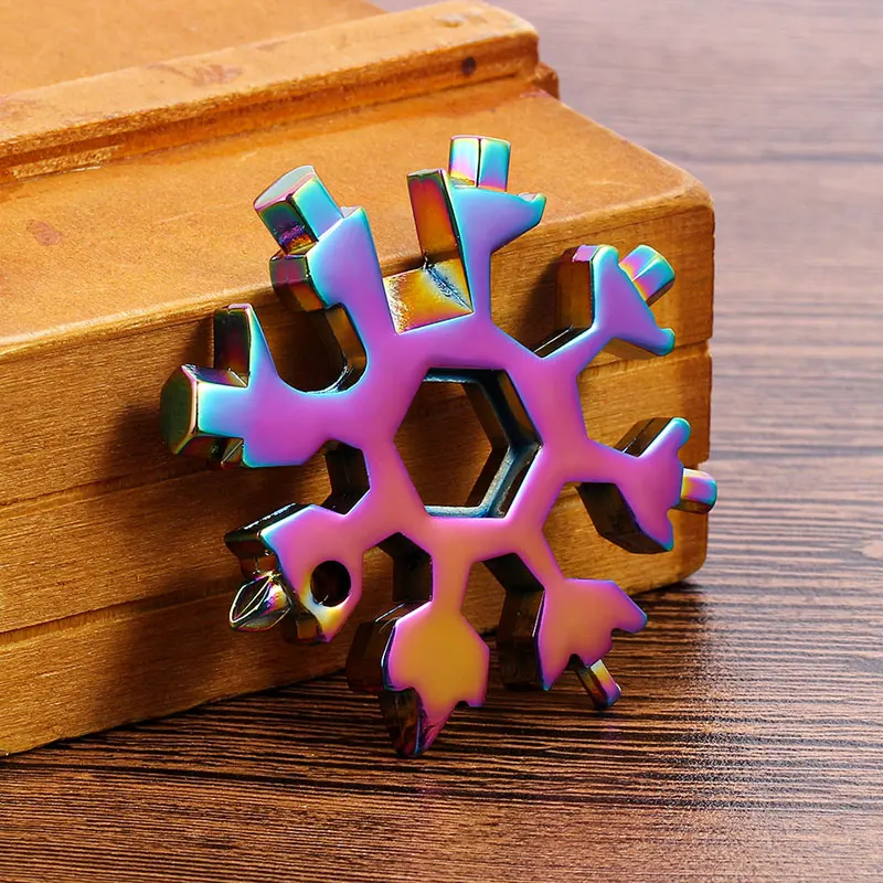 

Снежинка, набор, многофункциональный металлический брелок, отвертка, открывалка для бутылок, гаечный ключ для дома, улицы, путешествий, мини