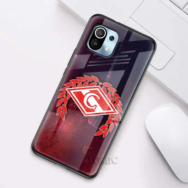 Russian Spartak Moscow Football Glass Case for Xiaomi Redmi Note 9S 8 K40 Mi 11 Poco X3 NFC 9 8T 9T 10T Pro 10 Lite Phone Cover T06