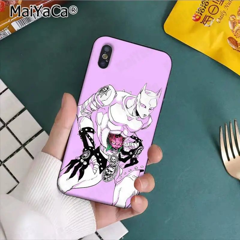 MaiYaCa JoJo Необычные Приключения аниме мягкий черный чехол для телефона для iPhone 11 pro XS MAX 8 7 6 6S Plus X 5 5S SE XR чехол - Цвет: A4