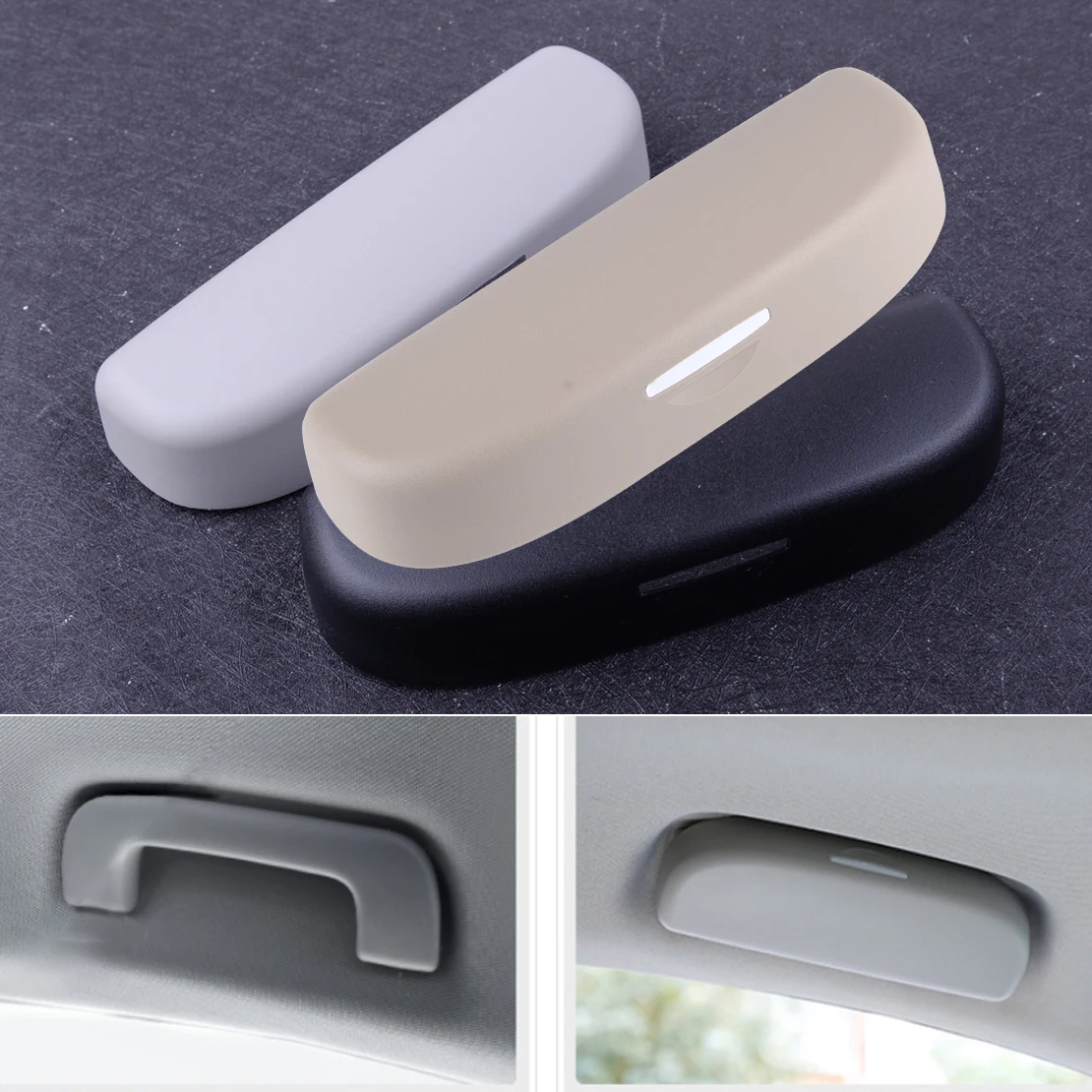 Best DWCX Sunglasses Holder Case Box Clip Fit for BMW 1 3 4 5 X1 X3 X5 F20 F30 F10 F15 Black Beige Grey