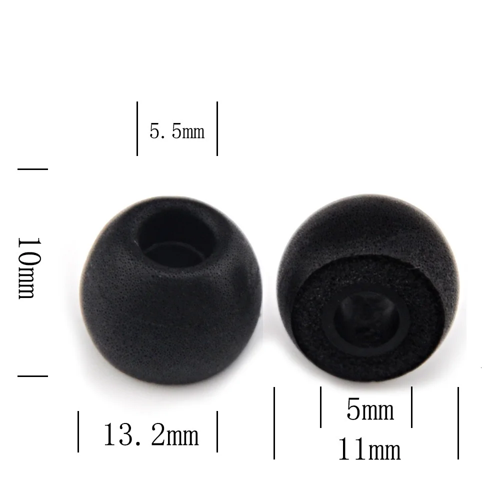 Wooeasy 4 пары(8 шт.) шумоизоляционные пены памяти 5 мм овальные ушные наконечники медленный отскок ушные наконечники для ушных наушников