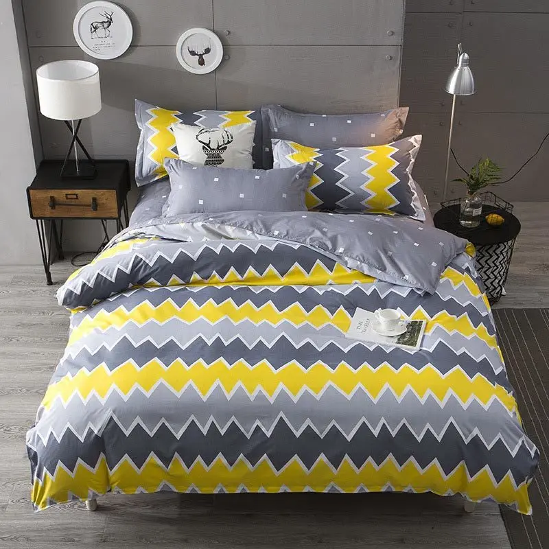

Pop Line 4pcs Girl Boy Kid Bed Cover Set Duvet Cover Adult Child Bed Sheets And Pillowcases Comforter Bedding Set 2TJ-61017