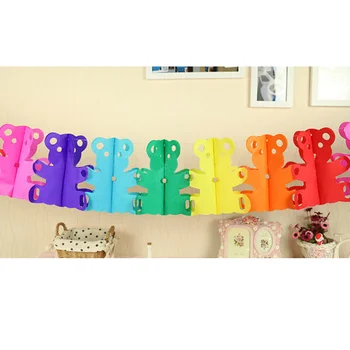

Colorful Bowknot Banner Paper Party Garland Wedding Birthday Hanging Decor