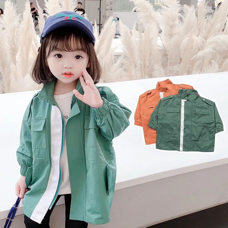 

Winter Trench Coat For Girls 3-8 Years Old Solid Color High Quality Windbreaker For Toddler Baby Boy Fashion Children's Clothes