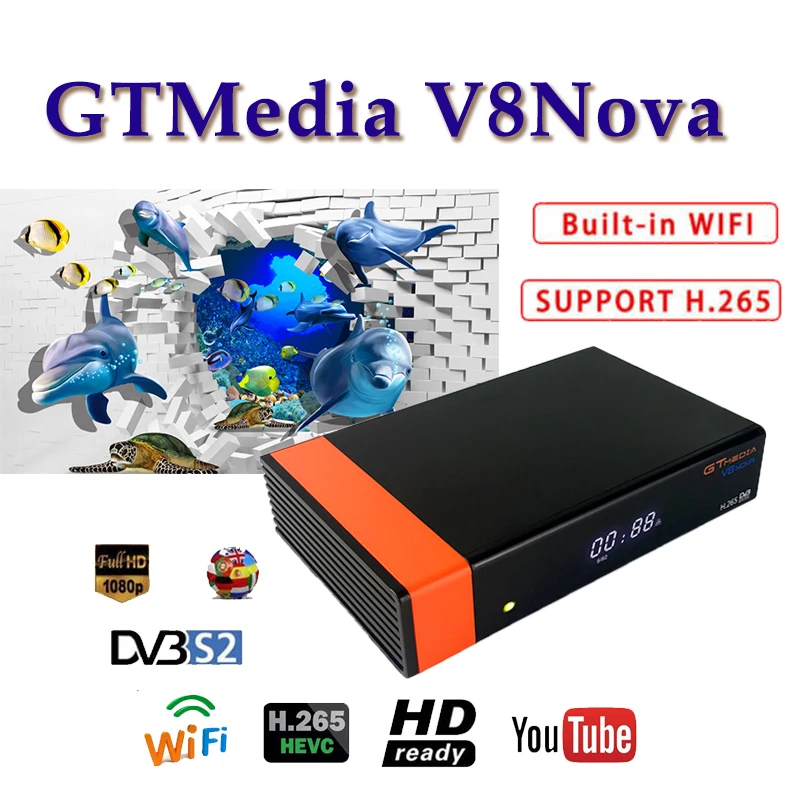 

Receptor Satellite receiver gtmedia V8 nova DVB-S2 H.265 Built-in WIFI support freesat europe 1 year cccam server hd Youtube