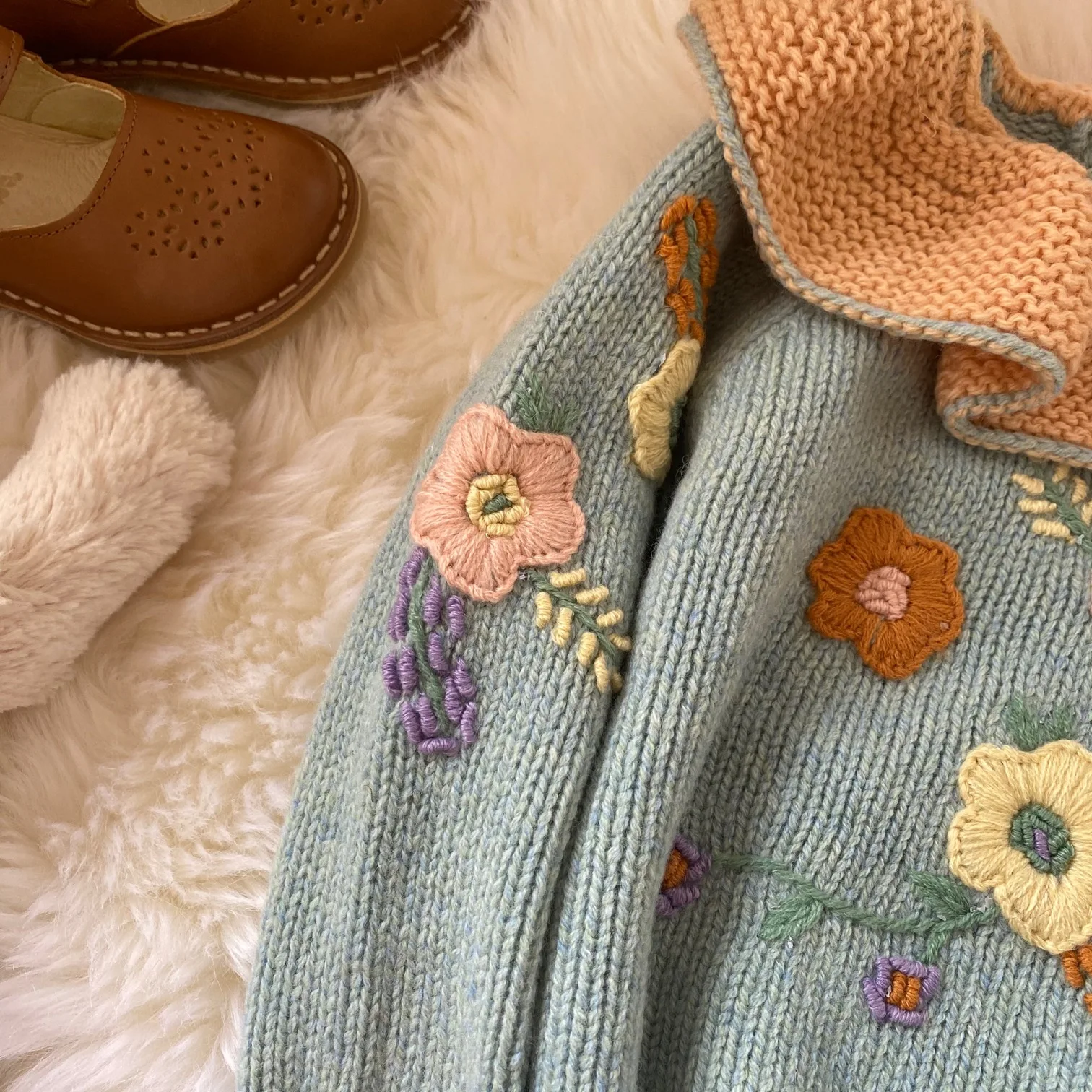 Kids Wool Sweaters Kalinka Brand New Spring Girls Flower Embroidery Knit Sweaters Pullover Baby Child Fashion Clothes Outwear Baby Clothing Set cheap