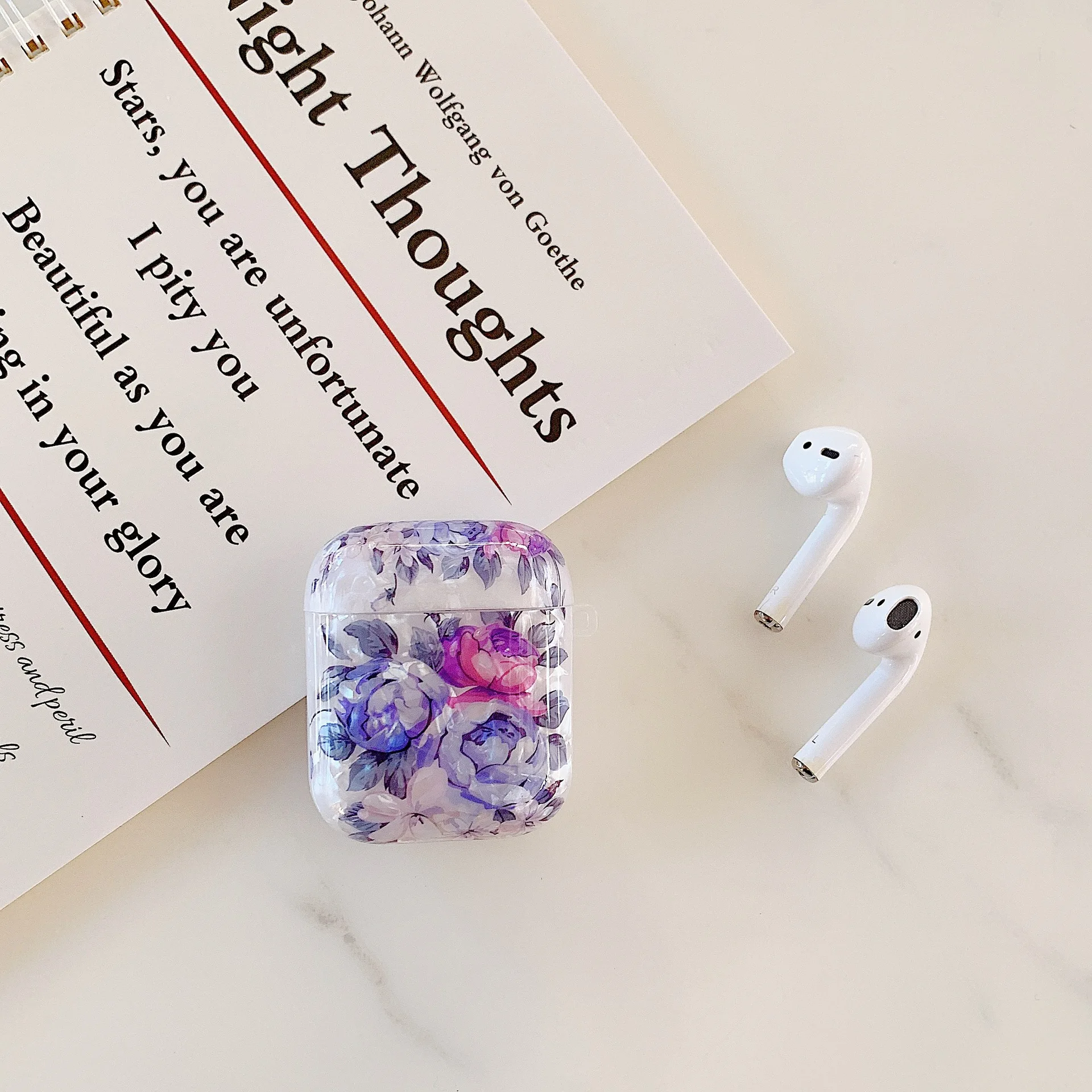 Для AirPods Pro 1 2 поколения Классический корпус цветок беспроводной Bluetooth чехол для