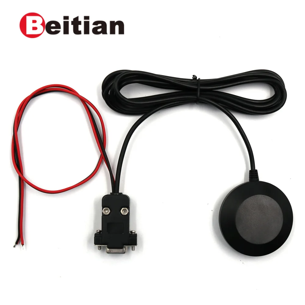 BEITIAN RS-232 5 0 V DB-9 + кабель питания NMEA-0183 GPS приемник 9600bps 1 Гц 2 м двухсторонний скотч