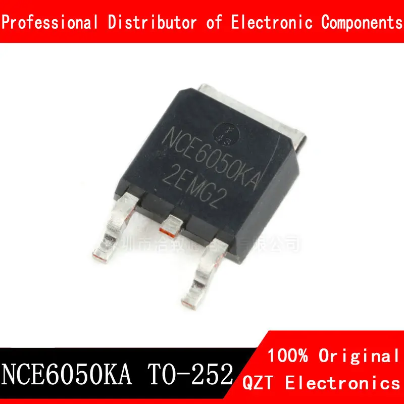 10pcs/lot New Original NCE6050KA NCE6050 TO252 MOS Field Effect Transistor 60V 50A In Stock new original p9b40h2 commonly used maintenance mos tube field effect tube lcd power management chip smd to252