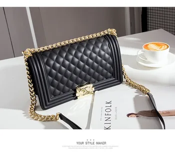

2020 new fashion rhombus matte matte check shoulder female bag