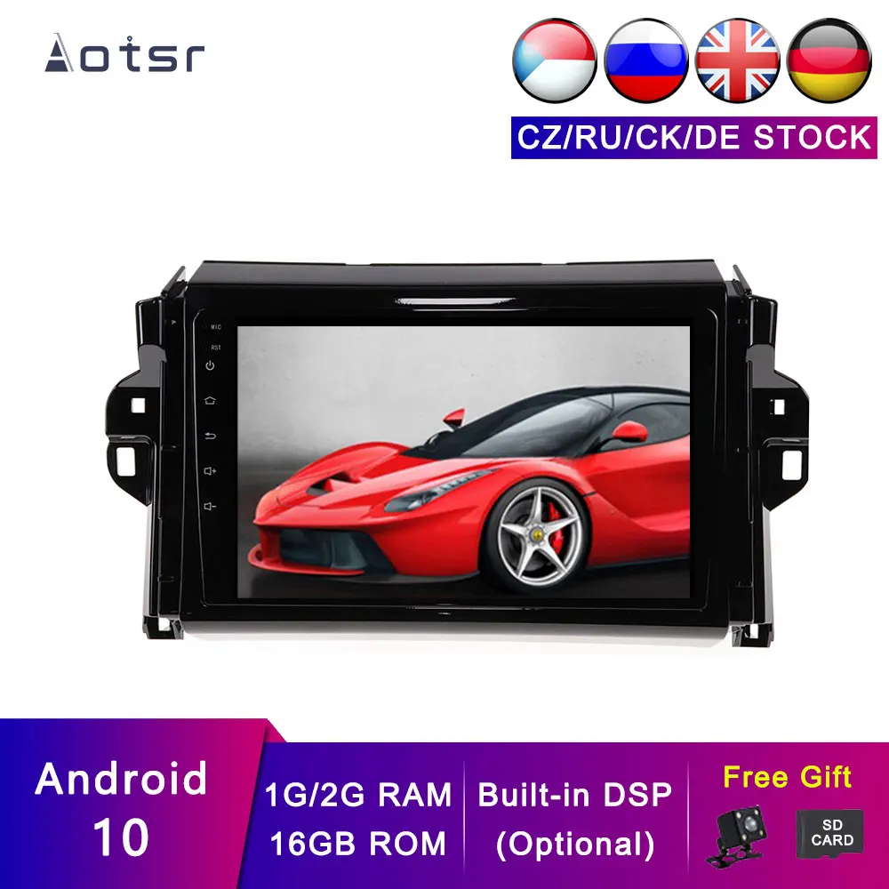 Автомобильный GPS навигатор AOTSR Android 10 для Toyota Hilux 2015 2018 автомобильные аксессуары