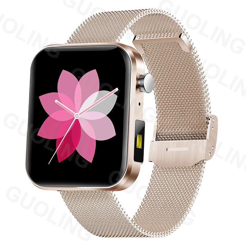2021 New Body Temperature Smart Watch Women Full Touch Men Smartwatch IP68 Waterproof Fitness Bracelet LED light for Android IOS 
