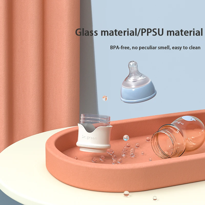 Milk Bottle Feeding Bottle Baby PPSU Glass Bottle Wide-bore Quick Flush Baby Bottle Newborn Milk Training Feeding Accessories