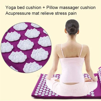 

Repinklax Acupressure Rose Shape Massage Cushion Acupressure Mat Bag Relieve Stress Pain Spike Yoga Mat Pillow Drop Shipping