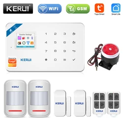 KERUI W181 Tuya Alarm System for Home Security Alarm Residential Motion Sensor APP Control Smart GSM WIFI Burglar Alarm System