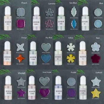 

12 Color Sun Activated Photochromic Liquid Pigment Kit Color Change Resin Colorant Color Shift UV Pigment Jewelry Making