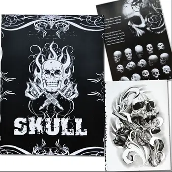 

76 Pages A4 Tattoo Book Black Sexy Skull Design Sketch Flash Book Tattoo Flash Sketchbook