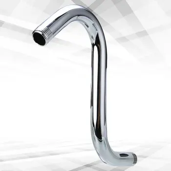 

1PC 20cm 8" Stainless Steel Shower Arm High-waisted Showering Arm S-shaped Bending Shower Arm for Bathroom Hotel Dorm Home