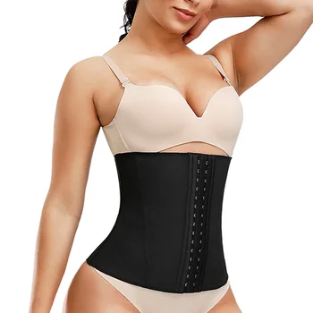 

Latex Waist Corset for Slimmig Women's Lingerie 9 Steel Bones Postpartum Tummy Control Modeling Waist Trainer Reductive Sash
