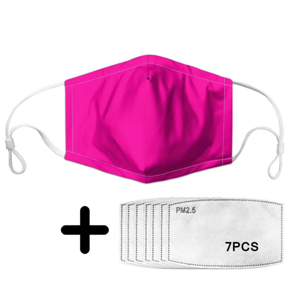 

Pure Color Mask Yellow Green Mouth Masks With 7PCS Activated Carbon PM2.5 Filter Papers For Adult Outdoor Comfortable Cubrebocas