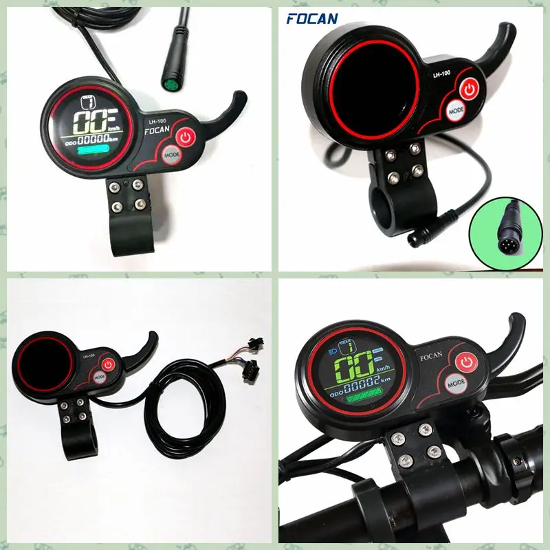 24V/36V/48V/52V/60V E bike LCD Display Thumb Throttle 2 in 1 Dashboard