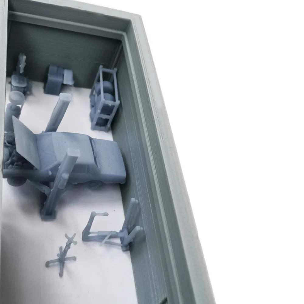 Outland Models Railway Scenery Auto Service Shop & Accessories 1:87 HO Scale - Image 3