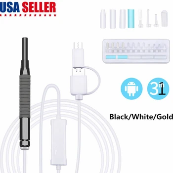 

3-In-1 USB+Micro USB + Type-C Mini Otoscope Ear Camera Scope Earwax Removal Kit Ear Wax Cleaning Tool