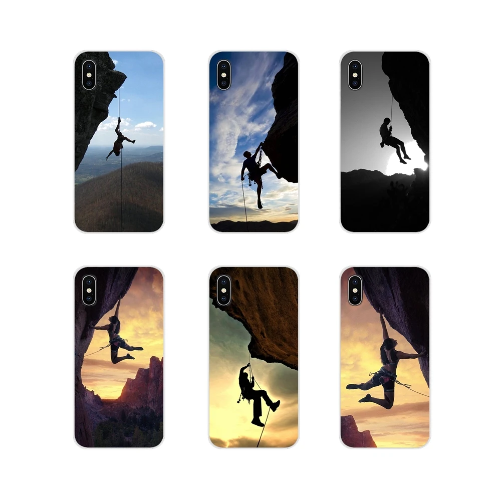 

For Xiaomi Redmi Note 3 4 5 6 7 8 Pro Mi Max Mix 2 3 2S Pocophone F1 Mountain Climbing Adventure Sports Transparent TPU Bag Case