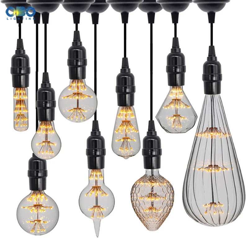 

Vintage LED Light Bulb E27 110-240V Clear Glass Retro Light 2300K Warm Light 3W For pendnat Lamp Table Lamp Decoration