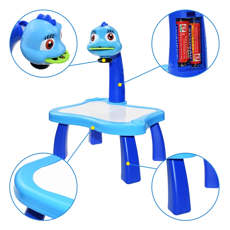 Children Painting Board Desk Led Projector Art Drawing Table Toys Kids Arts Educational Learning Tools Dropshipping | Мебель