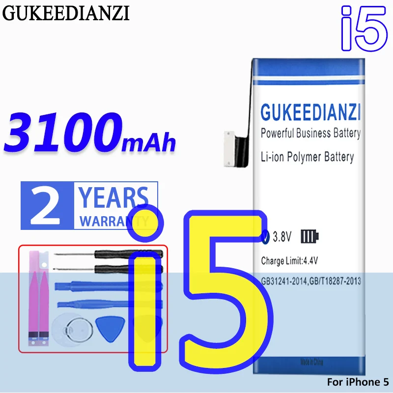 GUKEEDIANZI 3100mAh аккумуляторная батарея для iPhone 5 Мобильный телефон Power Bank портативный