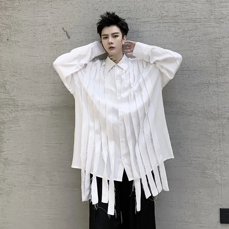 2020 Spring New Men Fashion Show Vintage Stripe Long Sleeve Casual