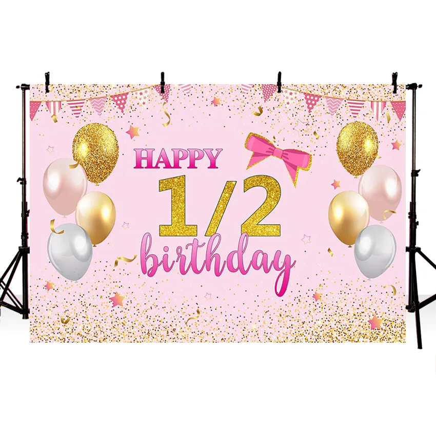 Happy Half Birthday Banner – 2,1 X 1,5 M Foto-Hintergrund Für 6-Monats-Party, Baby-Fotoshooting & Deko