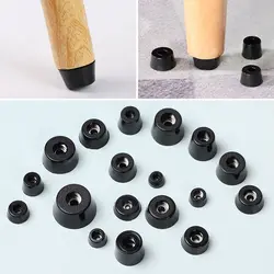 10Pcs Black Rubber Foot Mat Furniture Slip Feet Tapered Protective Pad Cabinet Speaker Cushion Furniture Instrument Parts