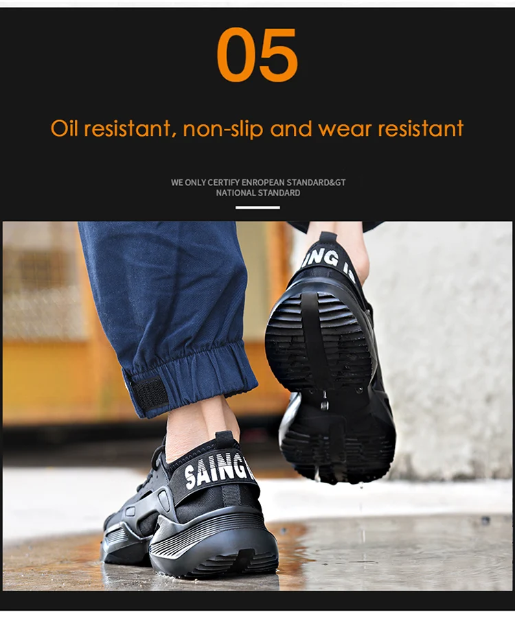 MOTK BECON, Мужская защитная обувь, Легкие уличные рабочие кроссовки для мужчин, неубиваемые защитные рабочие ботинки со стальным носком 001