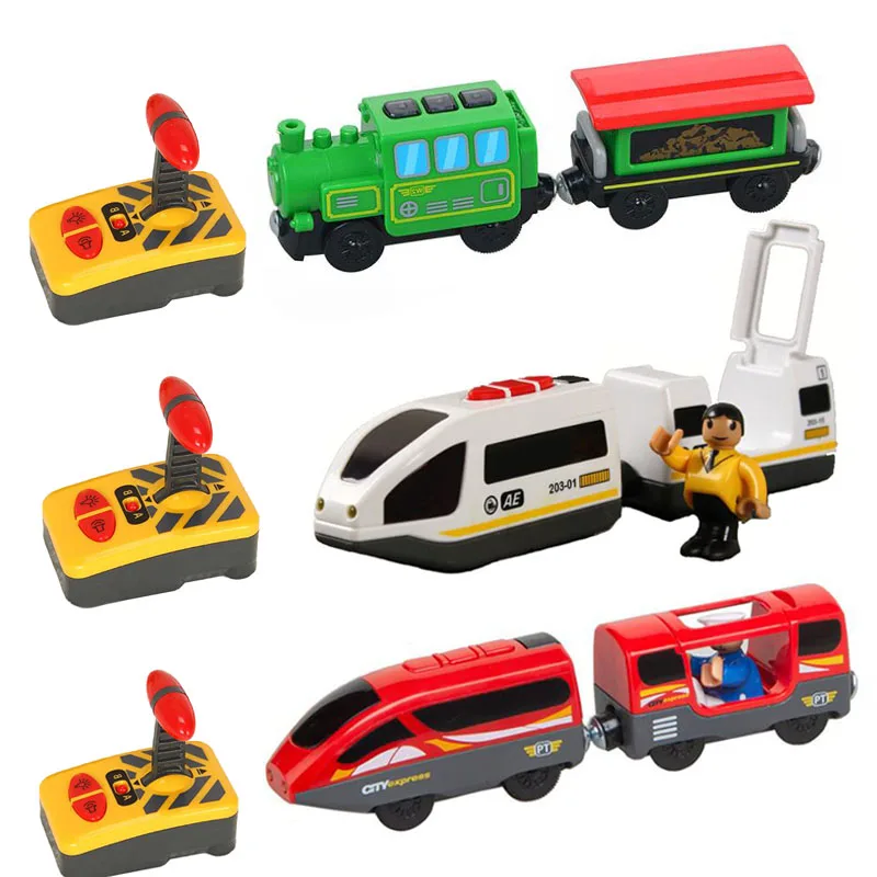Electric Train Set Toy Fit for Wooden Railway Track