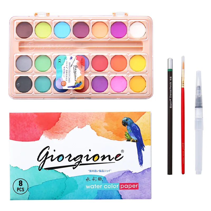 

travel Watercolor Paint Set Metallic Glitter For Artists School Stationery Graffiti Tool Solid Pigment Art Supplies Students