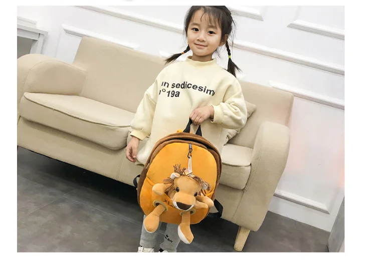 Мультяшный Детский плюшевый рюкзак с изображением Льва детская игрушка школьный рюкзак студент Детский сад рюкзак милые детские школьные рюкзаки для девочек и мальчиков