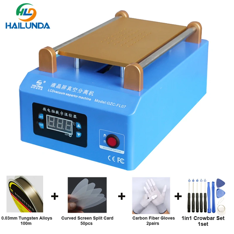 

LCD Separator 7inch Heating Plate Build in Vacuum Pump LCD Screen Separating Glass Replace Tools Mobile Phone Repair Machine