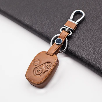 

The latest leather car key case cover remote control for the Honda CR-V Fit driver Accord Civic 3 buttons protection shell