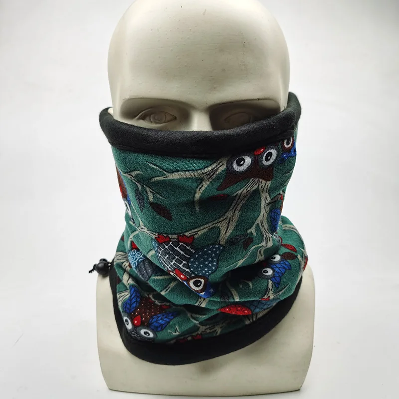 Winter Owl Bandana Scarf Men Moto Headband Camouflage Multifunctional Seamless Tubular Unisex Warm Ring Wrap