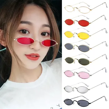 

2020 Fashion Mens Womens Motorcycle Glasses Retro Small Oval Sunglasses Metal Frame Shades Eyewear Driver Cool goggles
