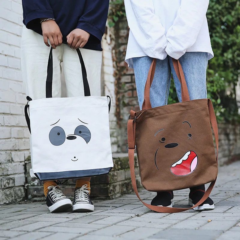 

Women Bags2019-Korean-style Literature And Art Graffiti Canvas Bag Shopping Bag Cartoon Shoulder Students Hand Large Bag