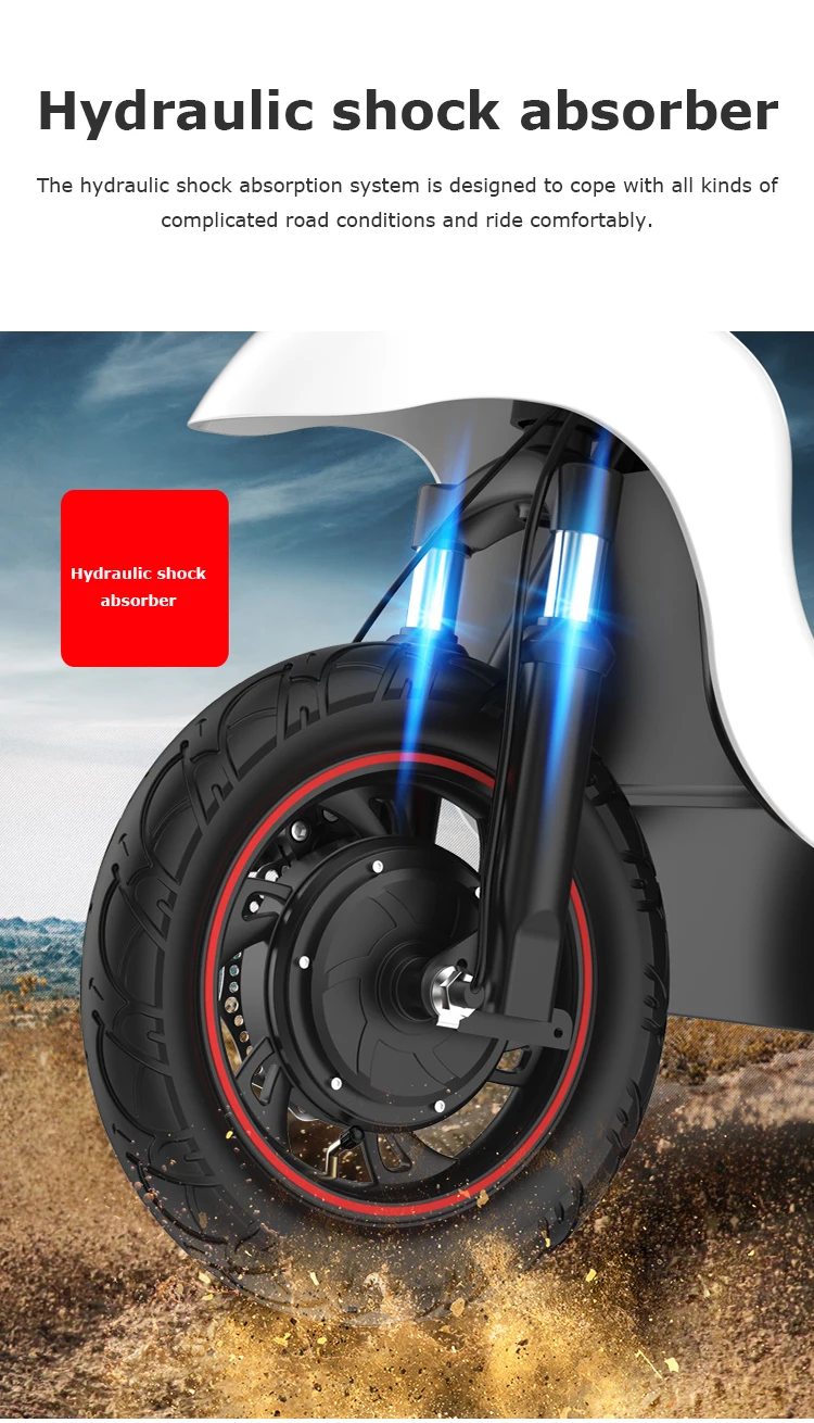 Daibot Electric Tricycle Bike 3 Wheels Electric Scooters Single Motor 500W 48V WhiteBlack Electric Scooter With Seat Adults  (7)