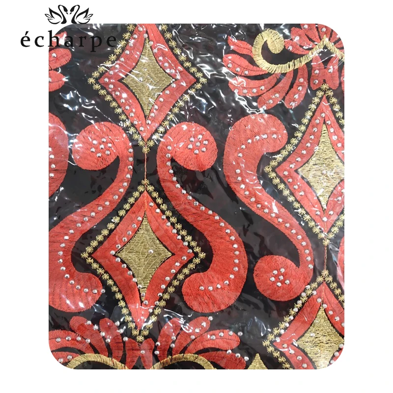 Новые африканские женские шарфы мусульманская вышивка мягкий хлопок большой шарф для Шали Обертывания EC02 - Цвет: EC02-11