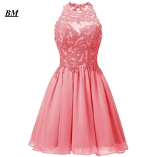 Дешевые короткие бледно-лиловый Бальные платья Мини со стразами для встречи выпускников/корпоратива платье с открытой спиной и Встреча выпускников/корпоративы Выпускной платья BM172