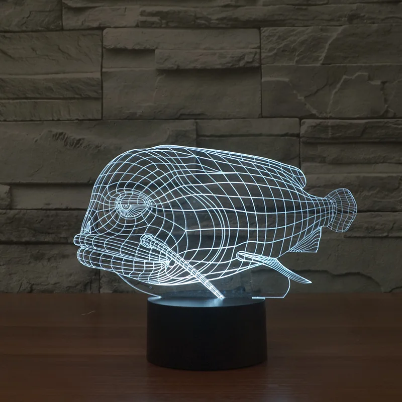 FS-2961 животное рыба 3D визуальное украшение маленький ночник светодиодный настольная лампа Новинка подарок напрямую от производителя